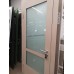 Металлическая дверь с матовым стеклопакетом