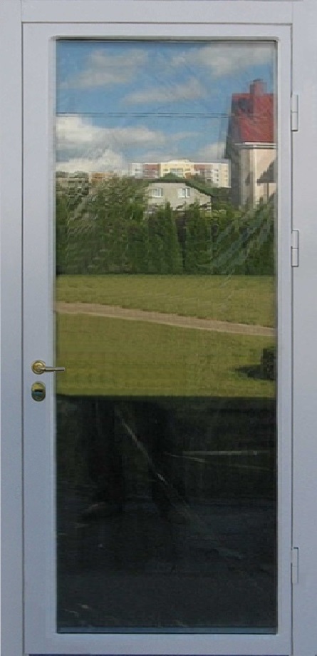 Утепленная светопрозрачная дверь металлическая входная для дома, технического помещения, промышленного назначения