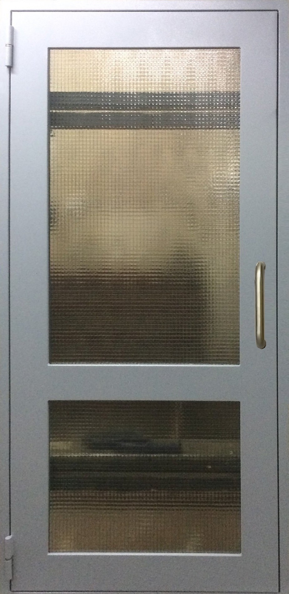 Светопрозрачная дверь с армированным стеклом, подходит для подъездов