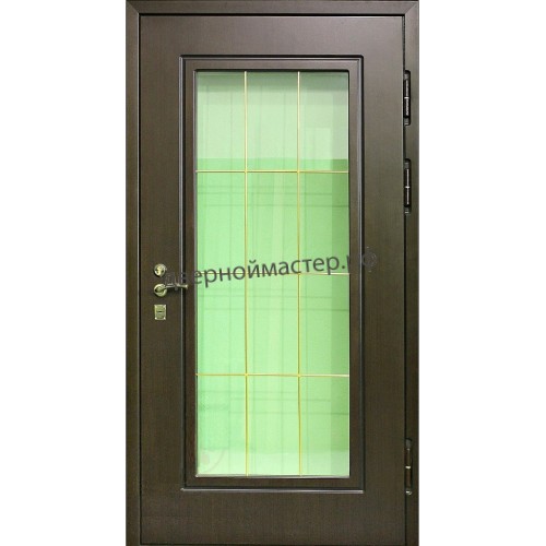 Металлические двери со стеклопакетом